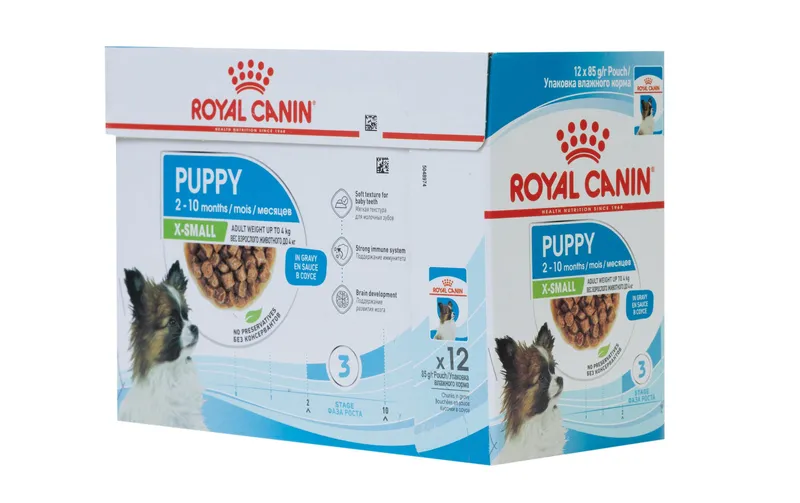 Royal Canin Nassfutter X-Small Puppy in Sauce, 12 x 85 g