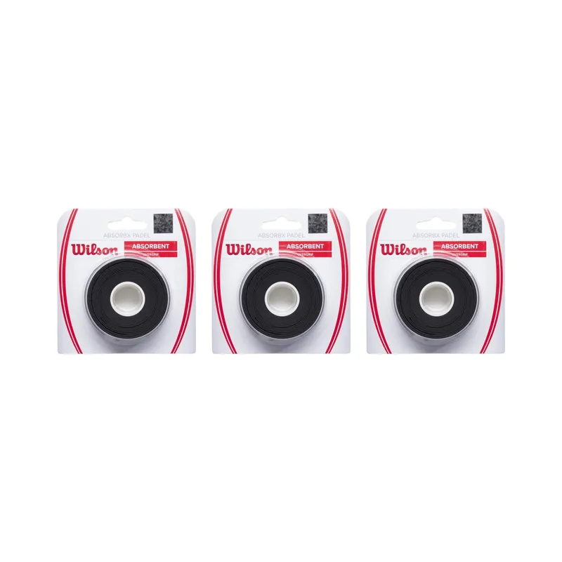 Wilson ABSORBX OVERGRIP PADEL 3 PACK Black