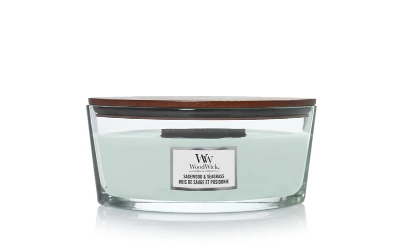 Woodwick Duftkerze Sagewood & Seagrass Ellipse