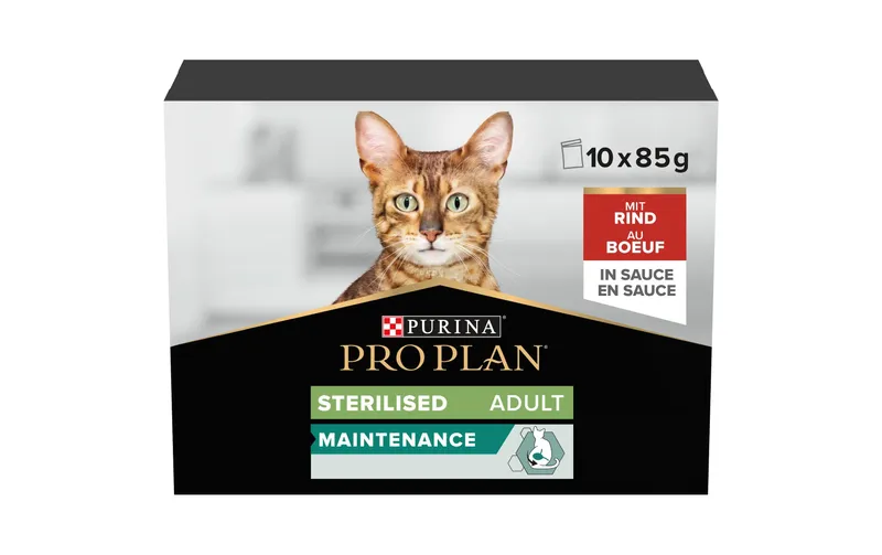 Purina Pro Plan Adult Sterilised Maintenance in Sauce with Rind 10 x 85 g