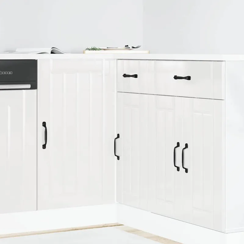 Küchenunterschrank „Lucca“ Hochglanz-bianco derivato del legno