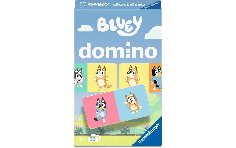Ravensburger Domino Bluey Domino ab 3 Jahren, 2-4 Spieler