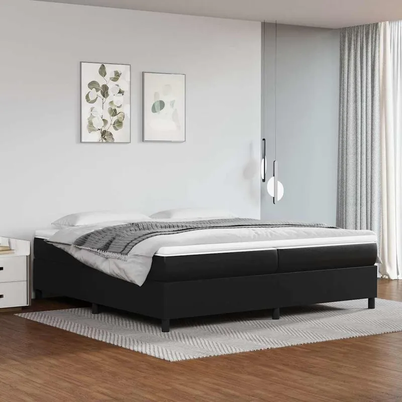 letto boxspringgestell nero 200x200 cm Kunstleder