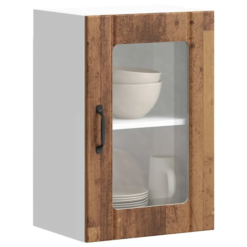 Küchen-Hängeschrank mit Glastür Lucca Altholz-Optik