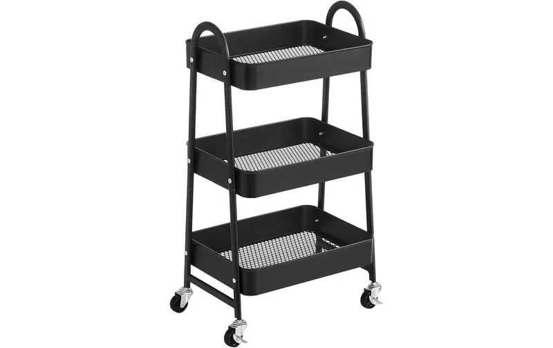 Songmics Regal mit 3 Ablagen nero