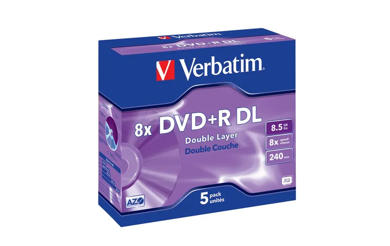 Verbatim DVD+R 8.5 GB, Jewelcase (5 pièces)
