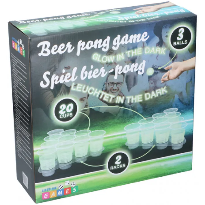 Spiel Bier-Pong leuchtet im