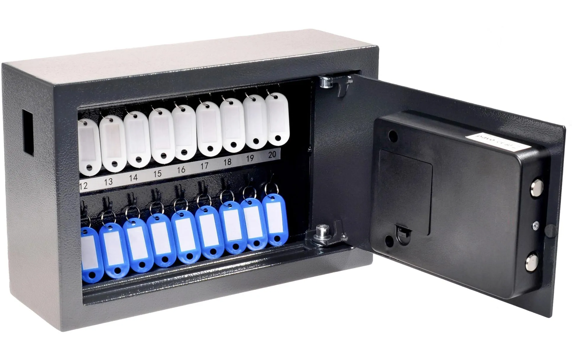 Pavo Schlüsselsafe Advanced 20 Haken, Grau