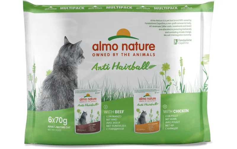 Almo naturele Nassfutter Anti-Hairball 6 x 70 g