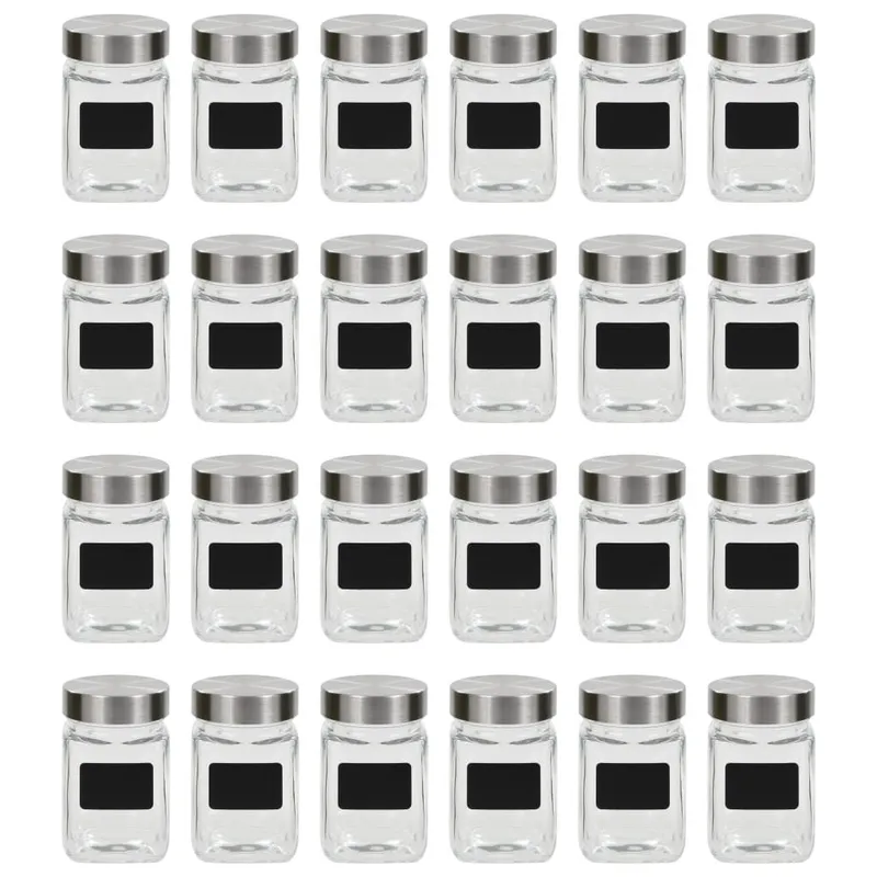 Vorratsgläser con Aufkleber 24 pz. 300 ml