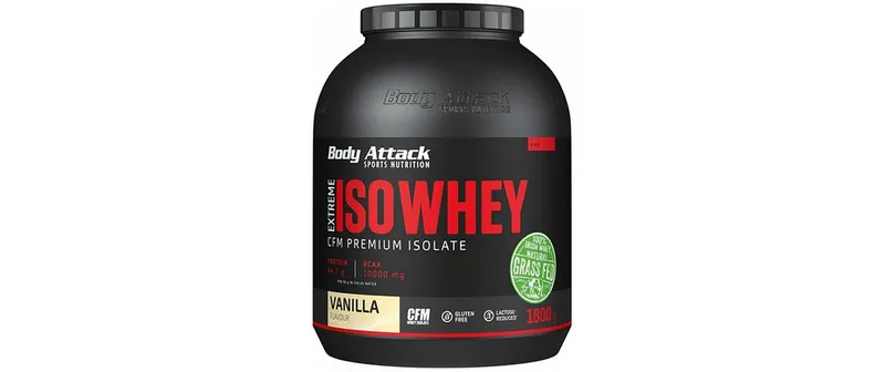 Body Attack Pulver Extreme Iso Whey Professional Vanille 1800 g