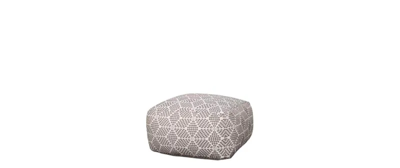Chic Antique Pouf gemustert 50 cm, Mocca/Crème