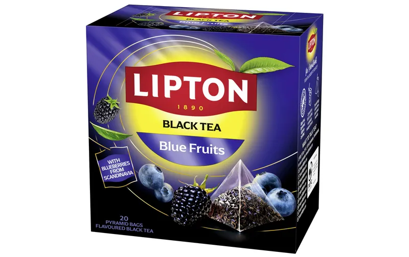 Lipton Teebeutel Schwarztee Blue Fruits 20 Stück
