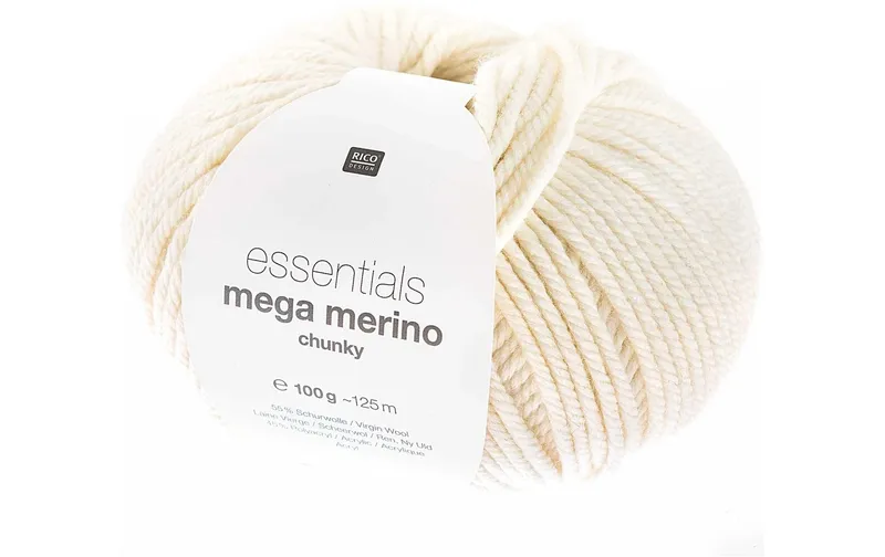 Rico Design Wolle Essentials Mega Wool chunky 100 g, Crème
