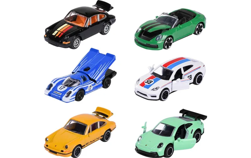 Majorette Porsche Premium Cars, 6-sort. Premium 1:64 Metall Kunststoff