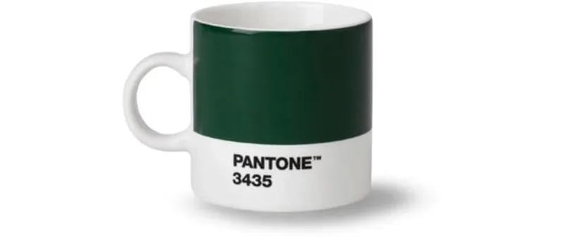 Pantone by Copenhagen Design Espresso-Tassen 120 ml, 1 Stück, Dunkelgrün
