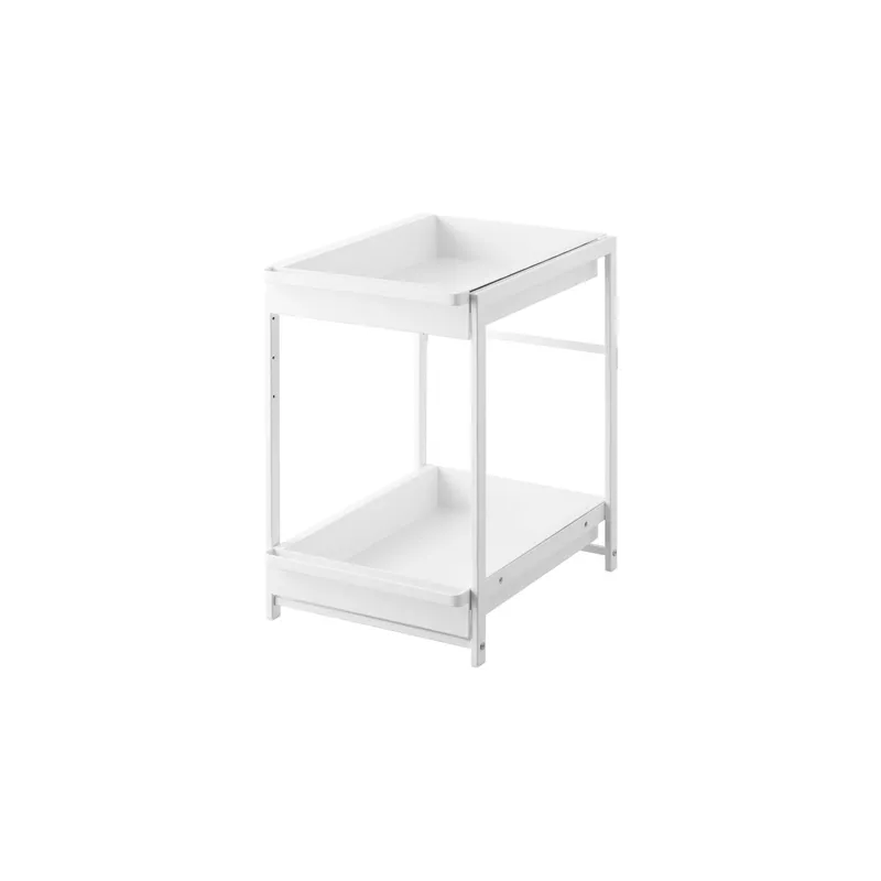 Yamazaki 2-stöckiges Spülschrank-Regal TOWER weiss bianco