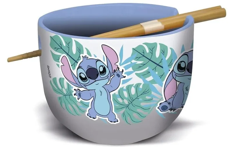 Stor Schüssel Stitch Aloha Violett/Grün/Braun/Mehrfarbig