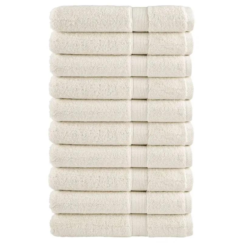 Premium-Saunatücher SOLUND 10 Stk. Cremeweiß 80x200 cm 600 g/m²