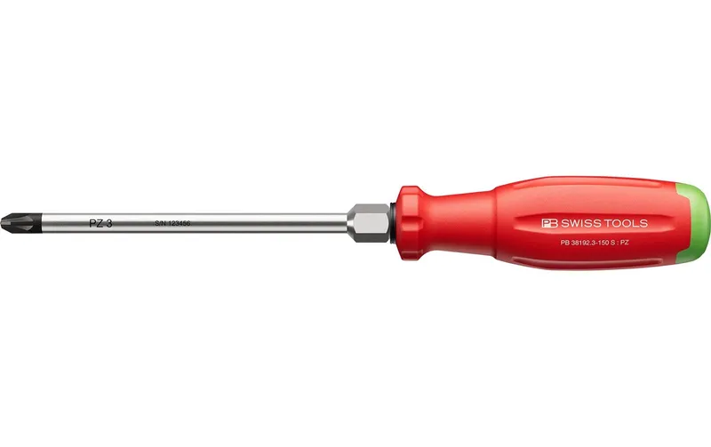 PB Swiss Tools SwissGrip Evo PZ-Kreuzschraubenzieher PB 38192.3-150 S Kreuzschlitz/Pozidriv