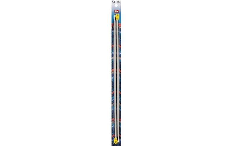 Prym Jackenstricknadel Alu, gris 6.00 mm, 40 cm, Karte 2 pièces