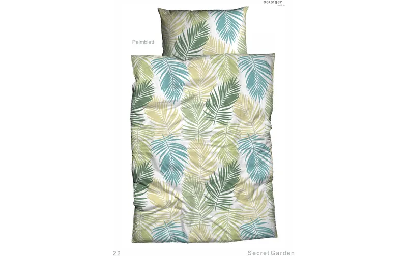 Night Fashion Duvetbezug Palmblatt 160 x 210 cm, vert