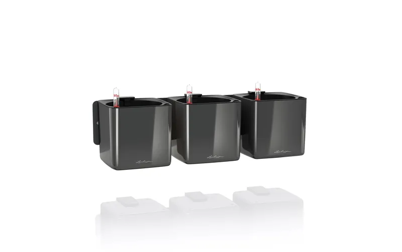 Lechuza Blumentopf Green Wall Home Kit nero glanz