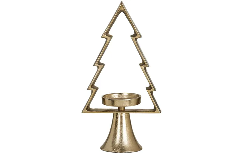 EGLO Weihnachtswindlicht Tanne Mukayle 34 cm, Gold