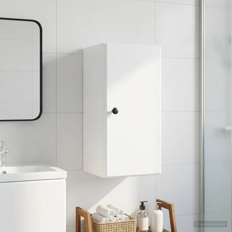 Badezimmer-Wandschrank BREDA Weiß 30 x 31 x 59 cm Holzwerkstoff