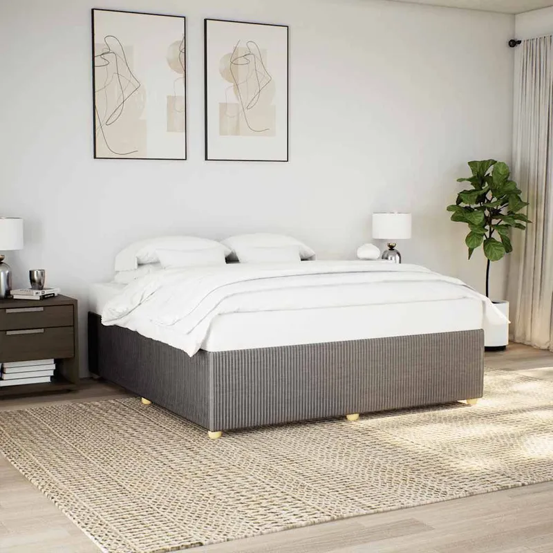 struttura letto senza materasso tortora 180x200 cm tessuto
