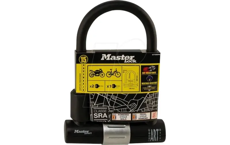 Masterlock U-Bügelschloss gehärteter Stahl, Schwarz