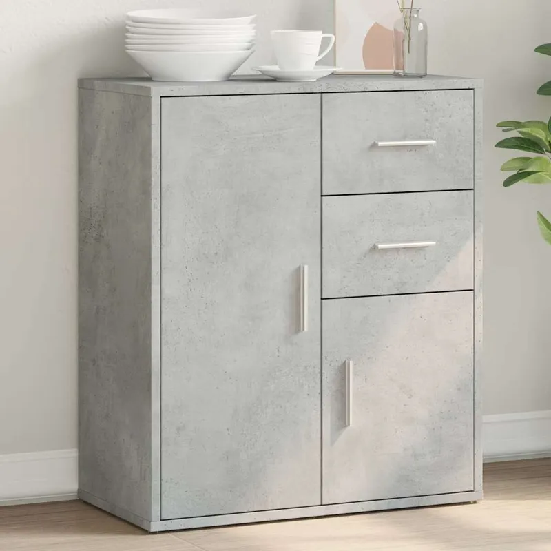 Sideboard Betongrau 60x31x70 cm derivato del legno