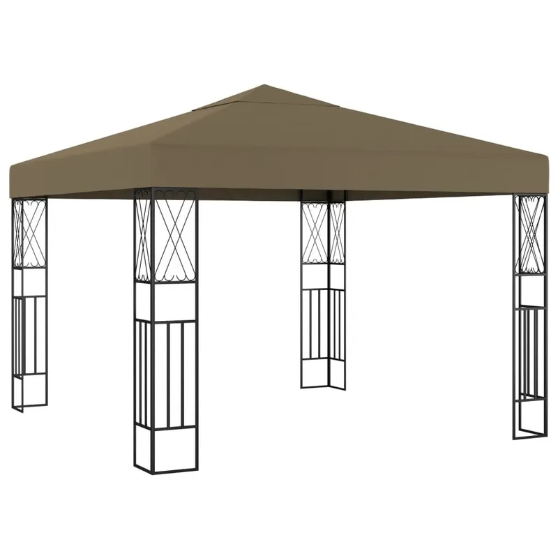 Pavillon 3x3 m Taupe Stoff