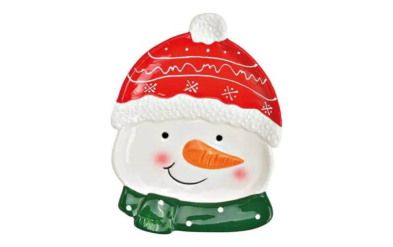 G. Wurm Teller Schneemann 3D 17 x 21 cm