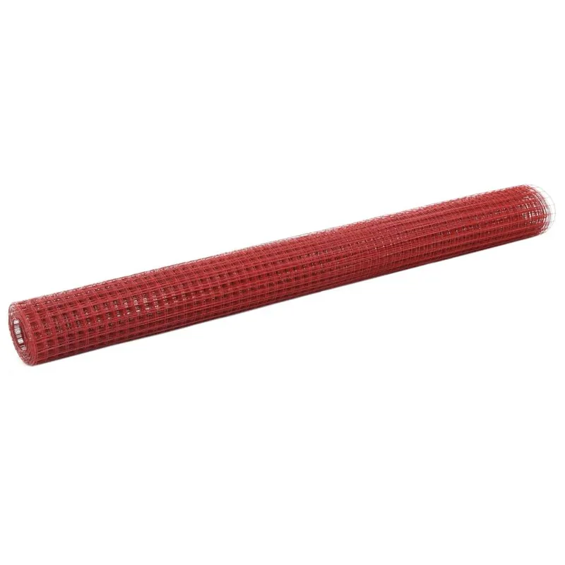 Drahtzaun Stahl mit PVC-Beschichtung 10x1,5 m rosso