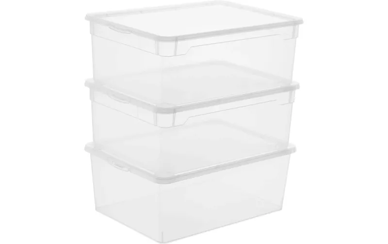redho Aufbewahrungsbox Men Shoe transparent, 3 tlg.