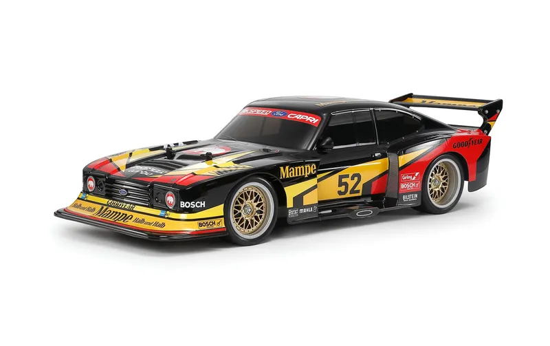 Tamiya Rennwagen Ford Zakspeed Capri Turbo 1978 Bausatz, 1:10