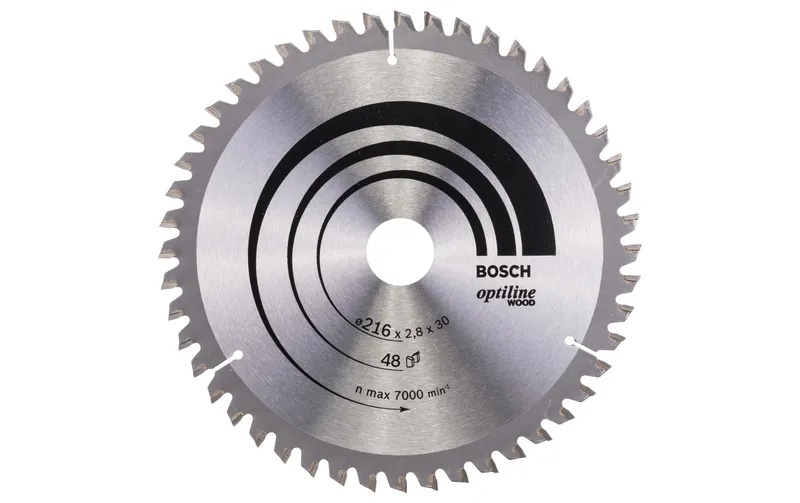 Bosch Professional Kreissägeblatt Optiline Wood, 216 x 30 x 2.8 mm, Z 48