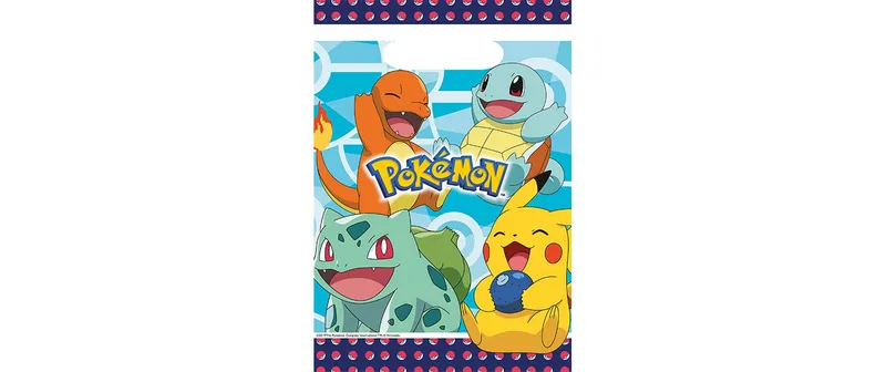 Amscan Geschenktasche Pokémon 8 pieces, 30.5 x 18 x 0.5 cm