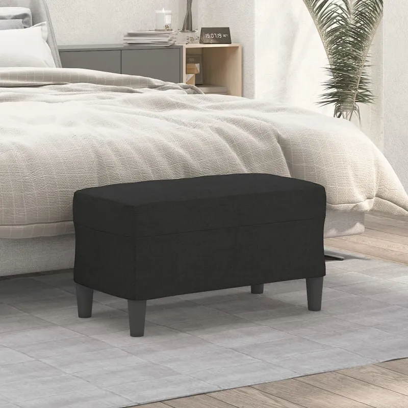 Sitzbank nero 70x35x41 cm tessuto