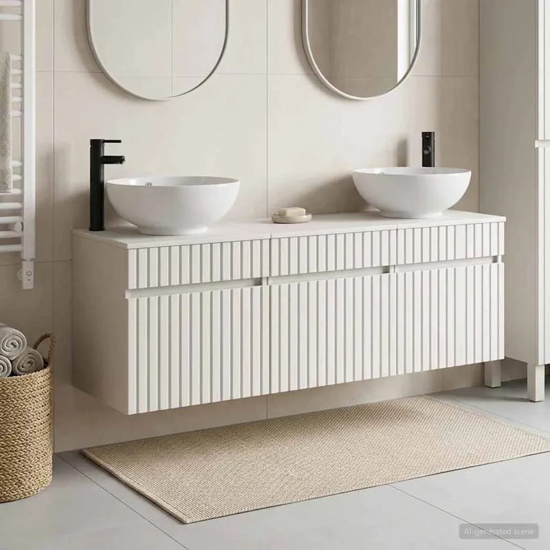 Badezimmerschrank-Set 3 stk. Weiß 49 x 44,5 x 66,5 cm