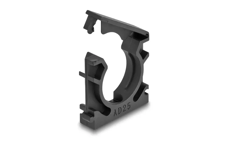 Delock Kabelschlauchhalter 25 mm, 4 Stück, Schwarz