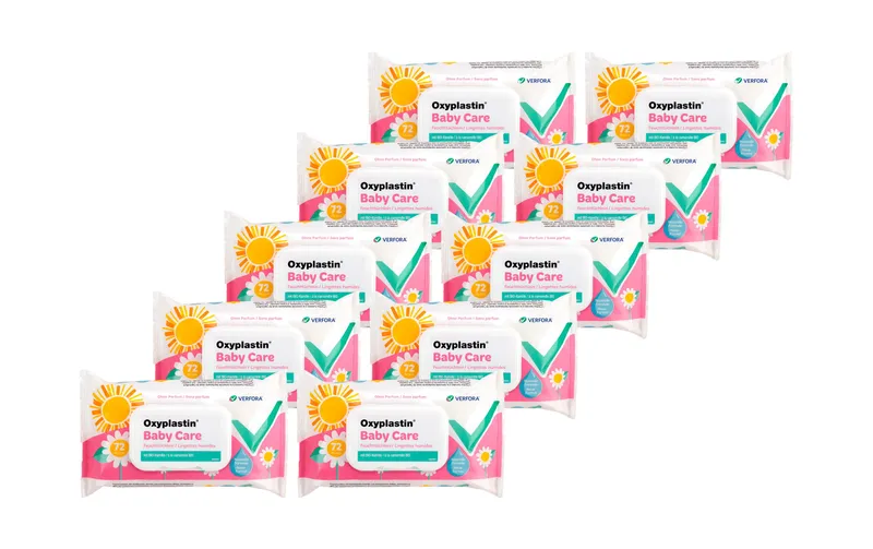OXYPLASTIN Feuchttücher BabyCare Monatsbox 10x 72 Stk.