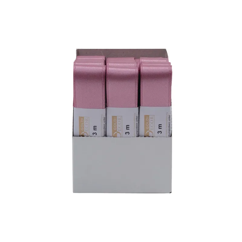 GOLDINA Satinband 25 mm x 3 m, Rosé, 1 Stück