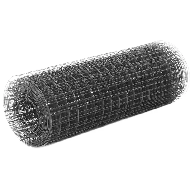 Drahtzaun Stahl mit PVC-Beschichtung 25x0,5 m grey