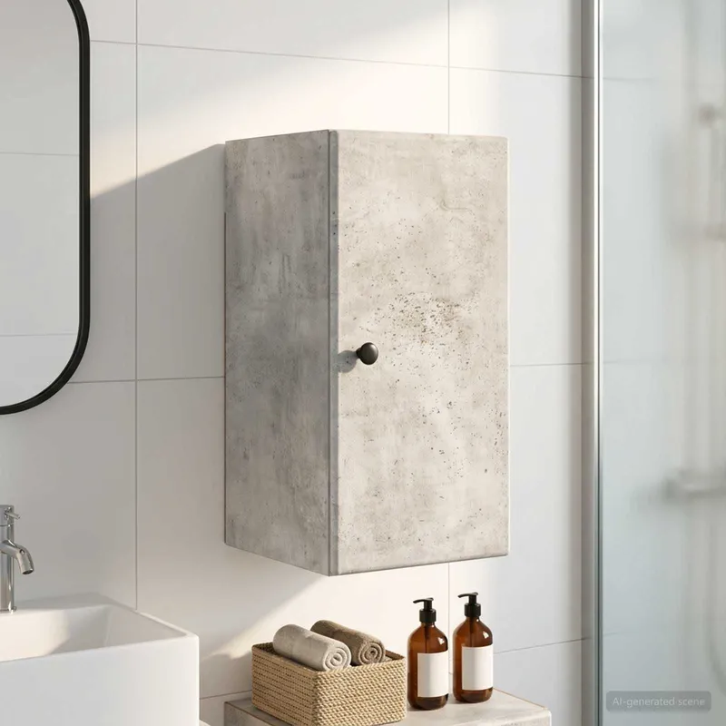 Badezimmer-Wandschrank BREDA Betongrau 30 x 31 x 59 cm