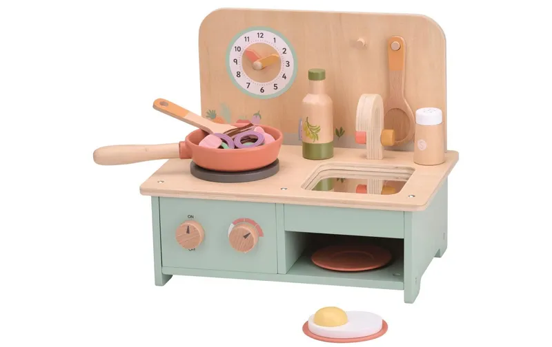 Spielba Holzspielwaren Spielküche mit Zubehör