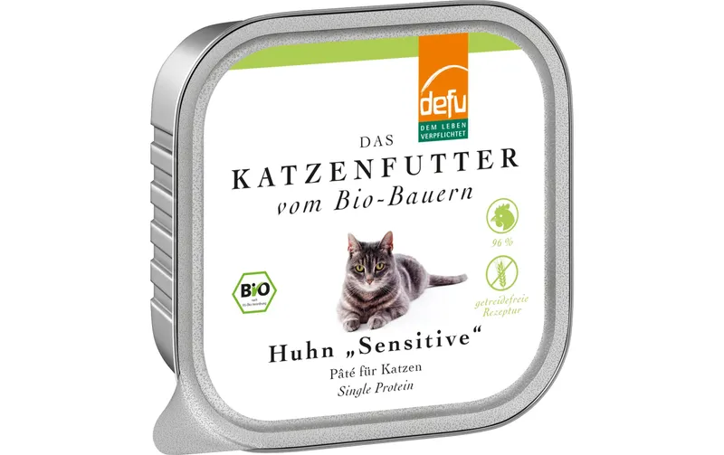 defu Nassfutter Sensitive Pâté Bio Huhn, 100 g