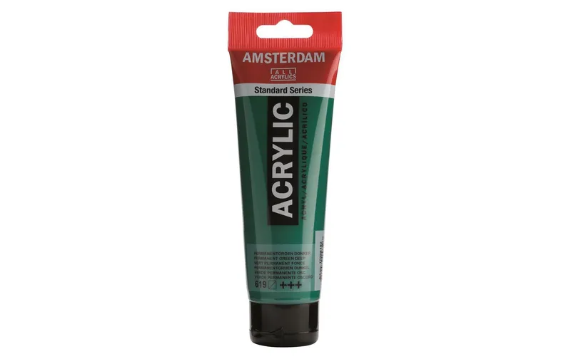 Amsterdam Acrylfarbe Standard 619 vert halbtransparent, 120 ml