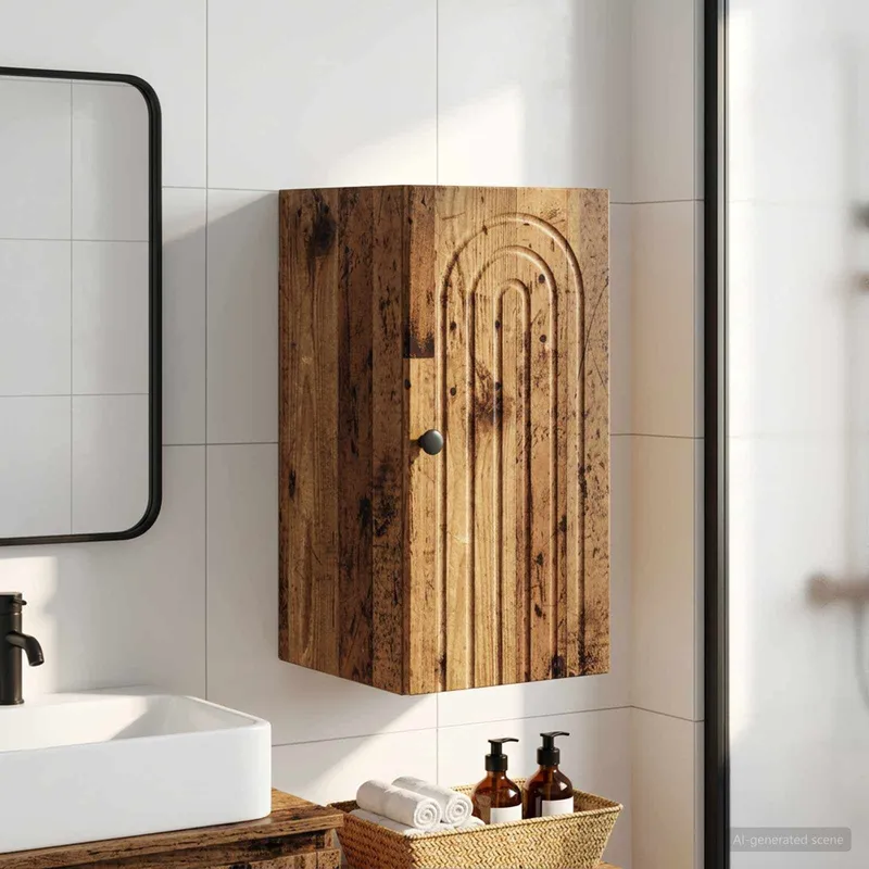 Badezimmer-Wandschrank ALKMAAR Altholz 30 x 31 x 59 cm
